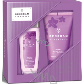David Beckham Unterschrift für ihr parfümiertes Deodorantglas für Frauen 75 ml + Duschgel 150 ml, Kosmetikset