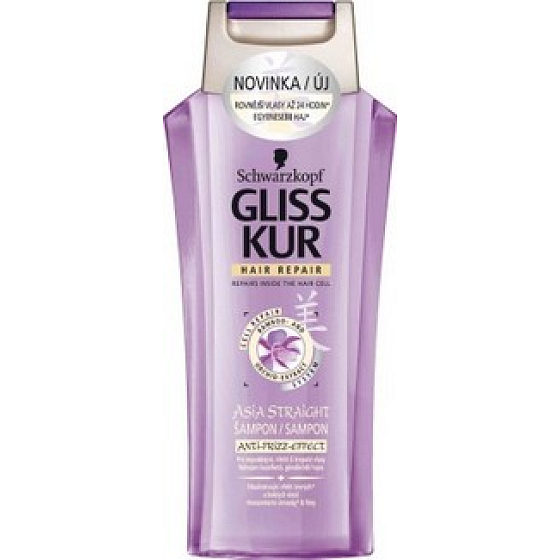 Gliss Kur Asia Straight regeneriert Shampoo für glattes Haar 250 ml