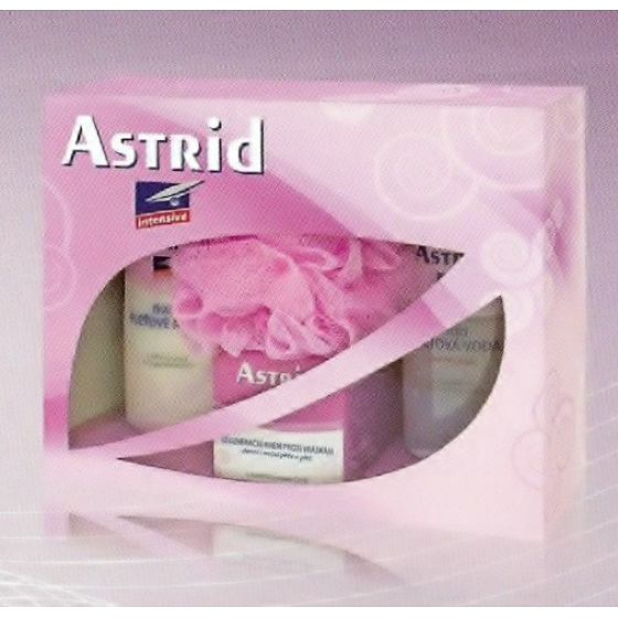 Astrid Intensive Reinigungslotion für trockene und empfindliche Haut 200 ml + Reinigungslotion für trockene und empfindliche Haut 200 ml + regenerierende Anti-Falten-Creme mit Q10 50 ml, Kosmetikset