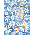 Nekupto Geschenk Papiertüte 23 x 18 x 10 cm Gänseblümchen blau 1 Stück 631 40
