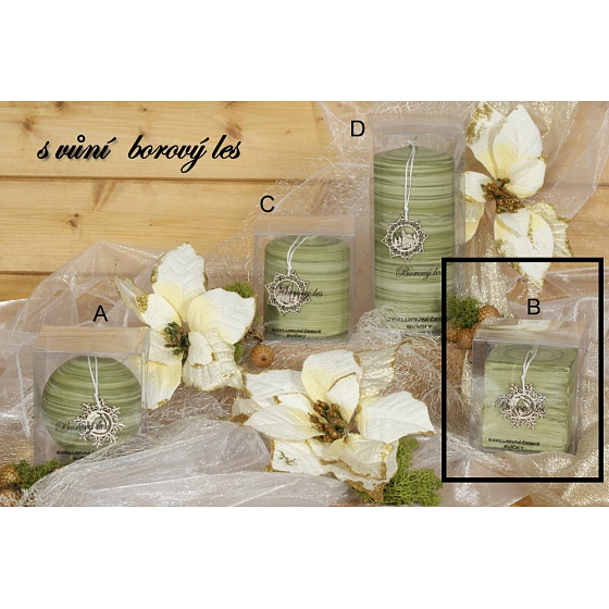 Lima Wellness Present Kiefernwald Aroma Kerze grün Würfel 65 x 65 mm 1 Stück