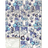 Nekupto Geschenkpapier 70 x 200 cm Weihnachten Weißer Hintergrund mit blauen Kugeln