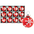 Flaschen Glas rot Set 3 cm 12 Stück