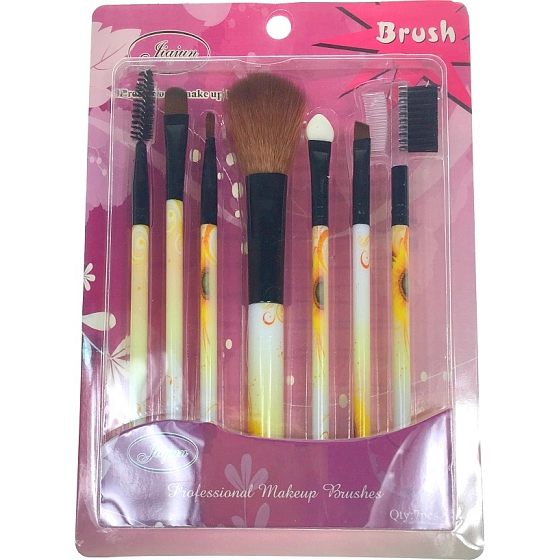 Jiajun Professional Makeup Brushes Set Kosmetikpinsel gelbe Blume 7 Stück 562