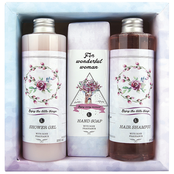 Bohemia Gifts Boho Style & Gentleman Darts and Roses Duschgel 250 ml + Toilettenseife 145g + Haarshampoo 250 ml Kosmetikset