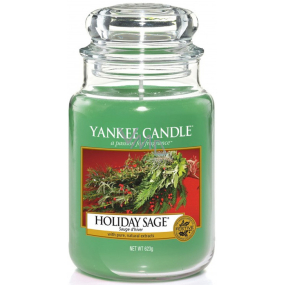 Yankee Candle Holiday Sage Classic - Weihnachten Salbei Kerze Classic großes Glas 623 g