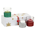 Yankee Candle Votive Duftkerze 49 gx 3 Stück + Glaskerzen 3 Stück, Weihnachtsgeschenkset