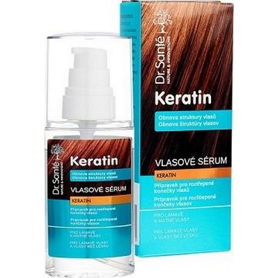 DR. Santé Keratin Haarserum für sprödes, sprödes Haar ohne Glanz 50 ml