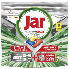 Jar Platinum Plus All-in-One-Zitronengeschirrspülkapseln 8 Stück