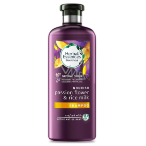 Herbal Essences Nourish Passion Flow & Rice Milk Shampoo mit Passionsfrucht und Reismilch, für gepflegtes Haar, ohne Parabene 400 ml