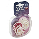 Lovi Night & Day Tröster Silikon dynamisches Rosa für Kinder 3-6 Monate 2 Stück