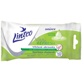 Linteo Refresh für den täglichen Gebrauch mit Gurken-Unisex-Feuchttüchern 10 Stück