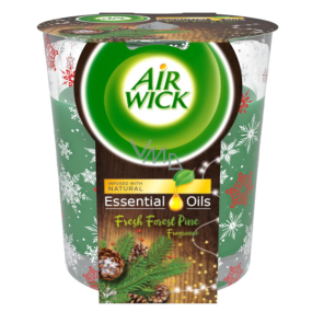 Air Wick Ätherische Öle Frische Waldkiefer - Duftkerze mit Kiefernglanz in Glas 105 g