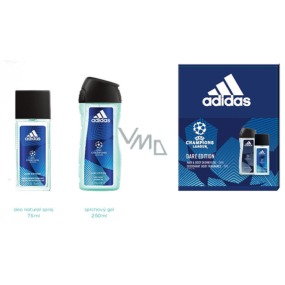Adidas UEFA Champions League Dare Edition VI parfümiertes Deodorantglas für Männer 75 ml + Duschgel 250 ml, Kosmetikset