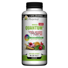 Bio Pharma Quantum Immunity + Forte 42 Inhaltsstoffe von Vitamin A bis Eisen Multivitamin mit Mineralien Nahrungsergänzungsmittel 120 Tabletten