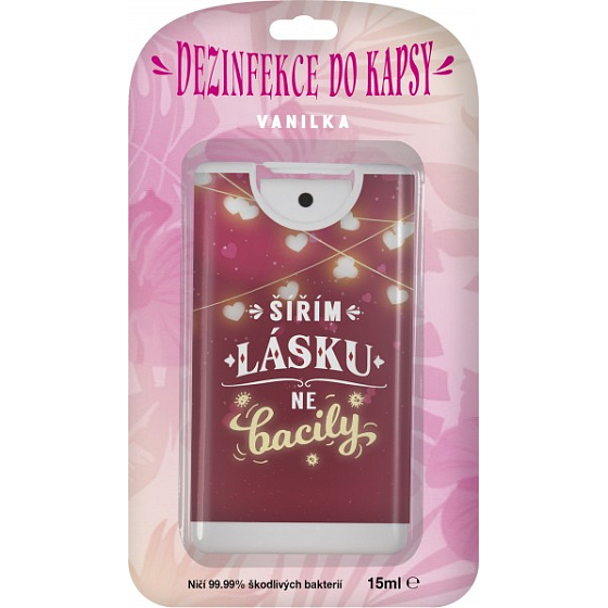 Albi Desinfektion in einer Tasche mit dem Duft von Vanille Ich verteile Liebe 15 ml