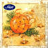 Nekupto Papierservietten 3-lagig 33 x 33 cm 20 Stück Beige mit orangefarbenen Fläschchen