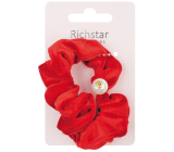 Richstar Accessories Samt-Haargummi mit Perle, rot