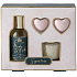 Sunkissed Relax and Bathe Signature Duschgel 100 ml + prickelnde Badeherzen 2 x 20 g + Duftkerze 30 g, Kosmetikset für Frauen