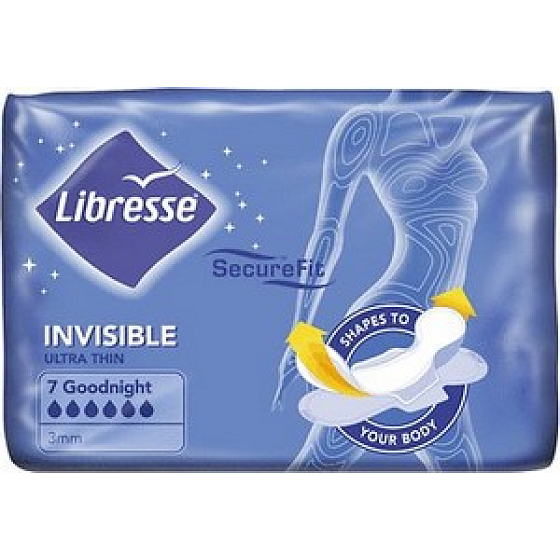 Libresse Invisible Goodnight Intimeinsätze mit Flügeln 7 Stück