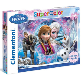 Clementoni SuperColor Glitter Puzzle Ice Kingdom 104 Teile, empfohlen ab 6 Jahren