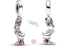 Charm Sterling Silber 925 Disney Gänseblümchen mit rosa Emaille, Film-Armband-Anhänger