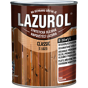 Lazurol Classic S1023 dünnschichtige Holzlasur mit Ölanteil, 0080 Mahagoni, 750 ml