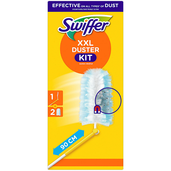 Swiffer Duster Kit XXL startovací sada na prach, rukojeť a 2 prachovky, balení v boxu