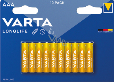 Varta Longlife AAA alkalické baterie, 10 ks