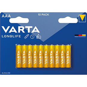 Varta Longlife AAA Alkaline-Batterien, 10 Stk