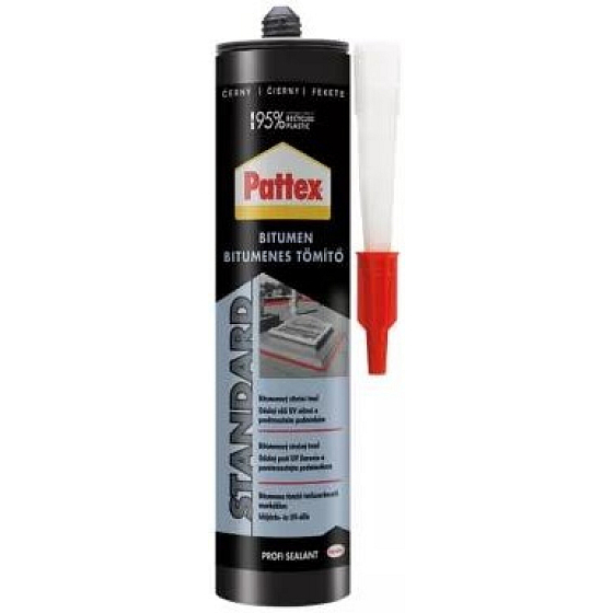 PATTEX Bitumendichtmasse für Dächer, schwarz, 280 ml