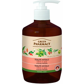 Green Pharmacy Oliva a Goji Flüssigseife mit Spender 460 ml