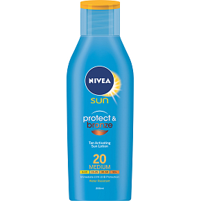 Nivea Sun OF 20 Protect & Bronze Sonnenmilch förderndes Bräunung, 200 ml