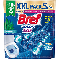 Bref WC Block Color Auto Active Eucalyptus, 5 × 50 g