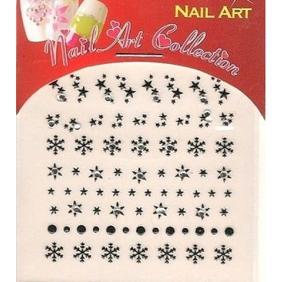Nail Art selbstklebende Nagelaufkleber 3DS16B 1 Blatt