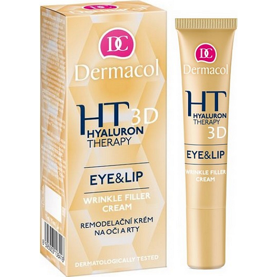 Dermacol Hyaluron Therapy 3D Remodellierende Creme für Augen und Lippen 15 ml