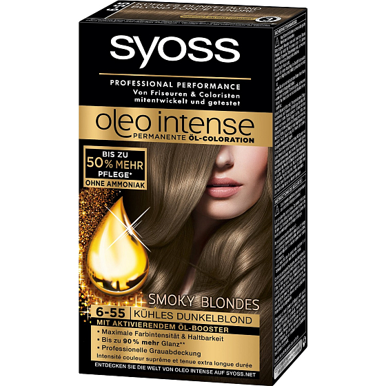 Syoss Oleo Intense Color Haarfarbe ohne Ammoniak 6-55 Rauchblond