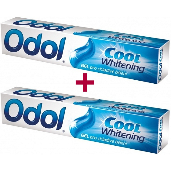 Odol Cool Whitening Gel Zahnpasta mit Bleaching-Effekt 2 x 75 ml, Duopack
