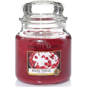 Yankee Candle Berry Trifle - Fruchtdessert mit Vanillecreme Duftkerze Classic Medium Glas 411 g
