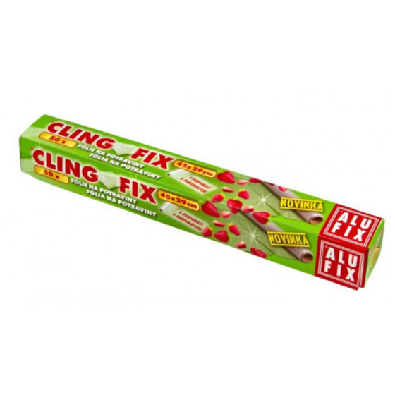 Alufix Cling Fix Lebensmittelfolie mit Perforation 29 x 45 cm 50 Stück