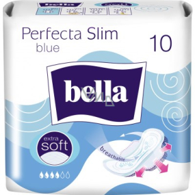 Bella Perfecta Slim Blue ultradünne Damenbinden mit Flügeln 10 Stück