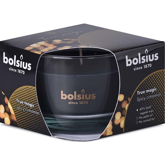 Bolsius True Magic Spicy Zimt Duftkerzenglas 90 x 63 mm