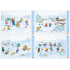 Fensterfolie ohne Kleber farbig Tschechischer Winter 42 x 30 cm