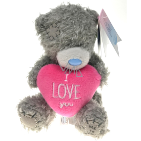 Ich zu dir Teddybär mit einem rosa Herzen Ich liebe dich 12 cm