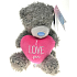 Ich zu dir Teddybär mit einem rosa Herzen Ich liebe dich 12 cm