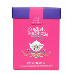 English Tea Shop Bio Super Obst loser Tee 80 g + Holzmessbecher mit Schnalle