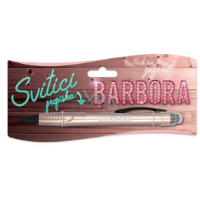 Nekupto Glühender Stift mit dem Namen Barbora, Touch Tool Controller 15 cm