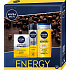 Nivea Men Active Energy Aftershave 100 ml + Duschgel 250 ml + Antitranspirant Spray 150 ml, Kosmetikset für Männer