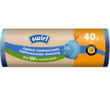 Swirl ziehbare Müllsäcke 40 l, 56 × 59 cm, 28 µ, 12 Stk.