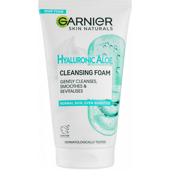 Garnier Skin Naturals Hyaluronic Aloe Foam Reinigungsschaum für normale Haut einschließlich empfindlicher Haut 150 ml